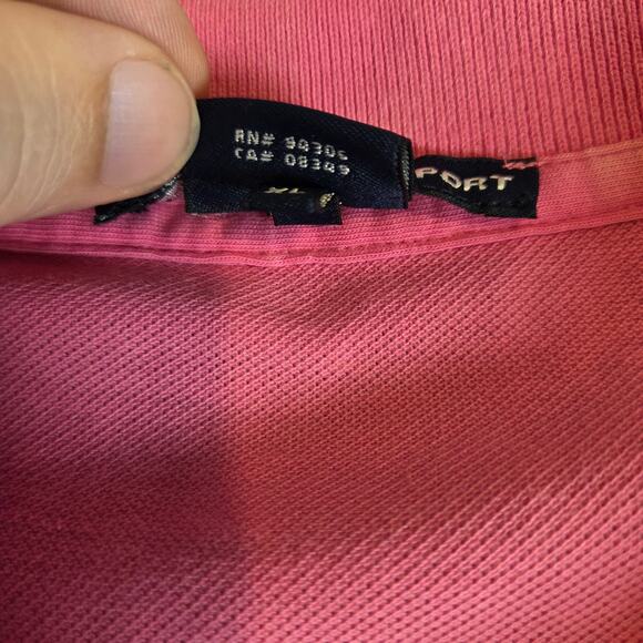 Ralph Lauren Sport Polo Shirt XL Pink Cotton Short Sleeve Made in Macau - Picture 5 of 15